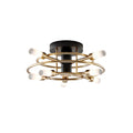 **Luminária de Teto Moderna com Design em Círculo e Luzes LED**
